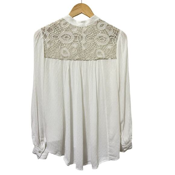 Free People Canyon Rose Embroidered Top Size XS White Angelcore Festival Boho - Picture 2 of 10